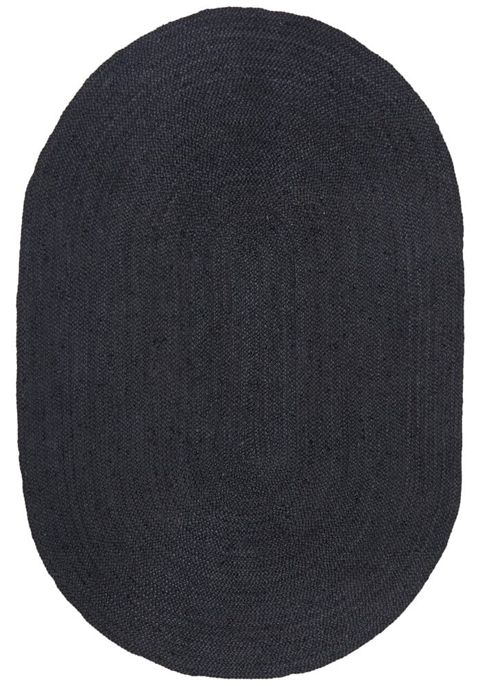 RUG CULTURE Rugs Bondi Black Oval Rug