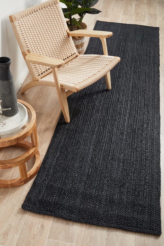 RUG CULTURE Rugs Bondi Black Runner Rug