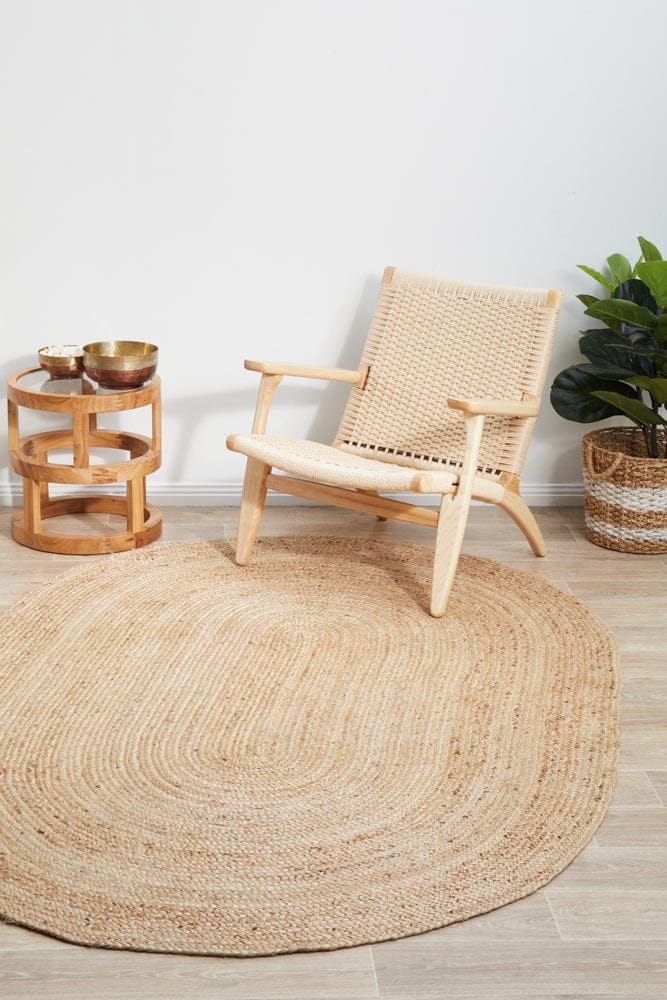 RUG CULTURE Rugs Bondi Natural Oval Rug