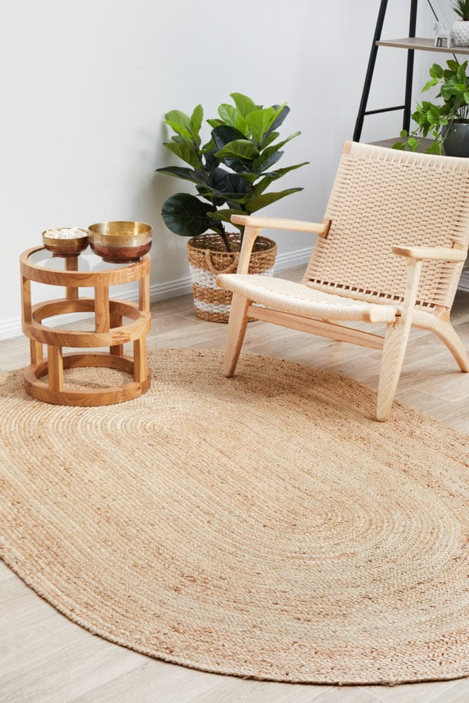 RUG CULTURE Rugs Bondi Natural Oval Rug