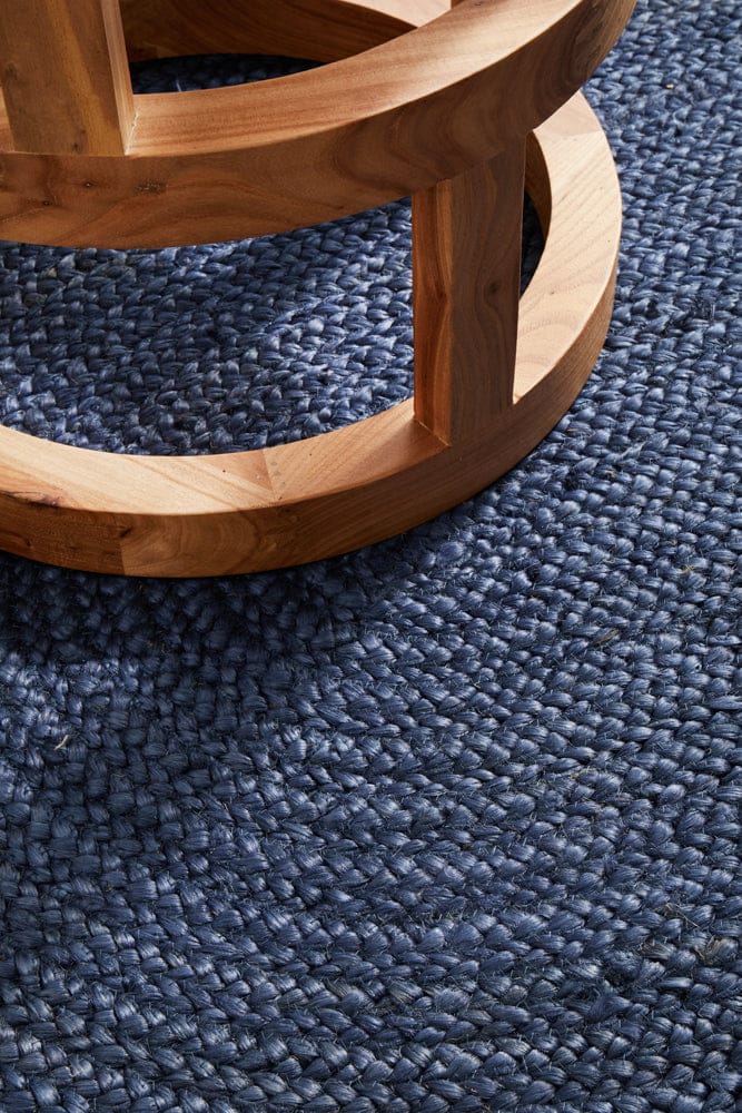 RUG CULTURE Rugs Bondi Navy Oval Rug