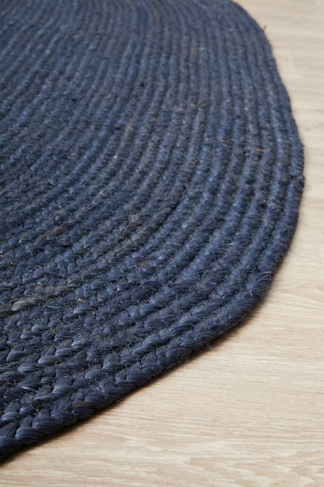 RUG CULTURE Rugs Bondi Navy Oval Rug