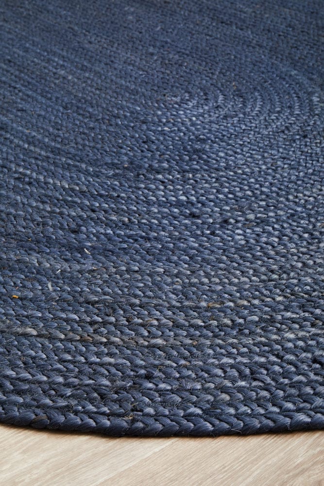 RUG CULTURE Rugs Bondi Navy Oval Rug