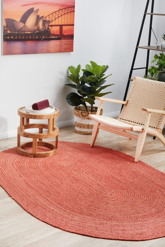 RUG CULTURE Rugs Bondi Terracotta Oval Rug