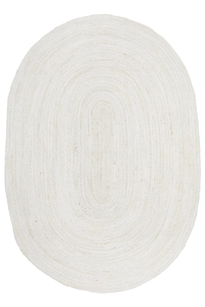 RUG CULTURE Rugs Bondi White Oval Rug