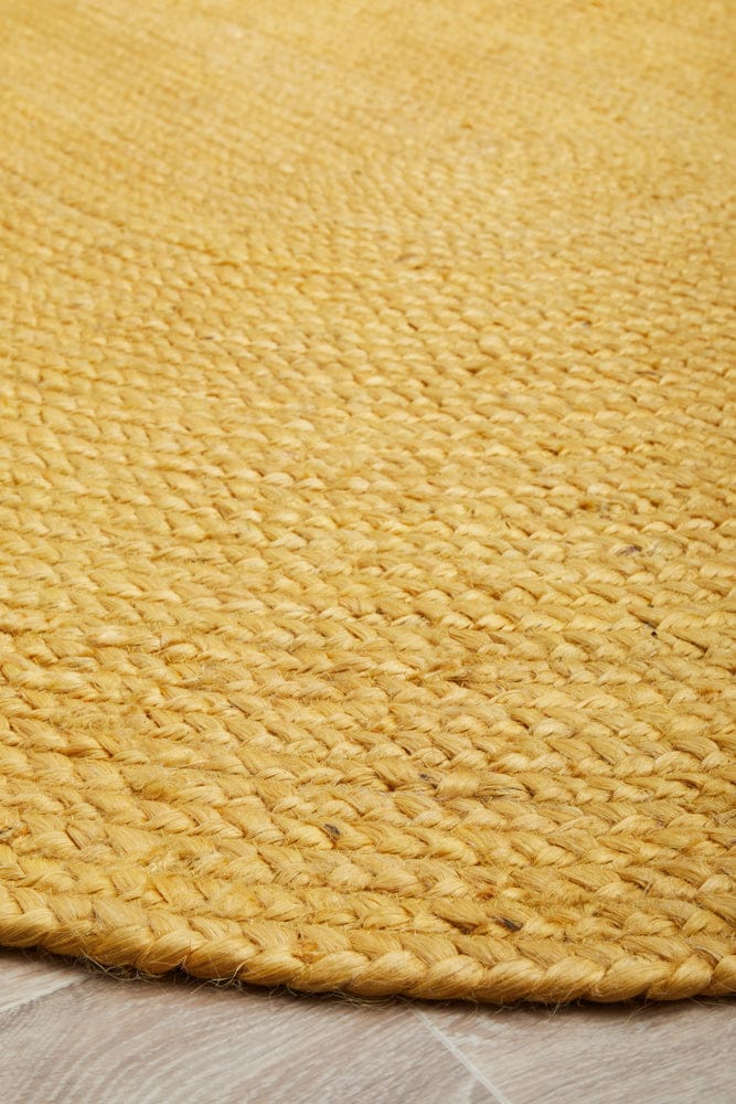 RUG CULTURE Rugs Bondi Yellow Oval Rug