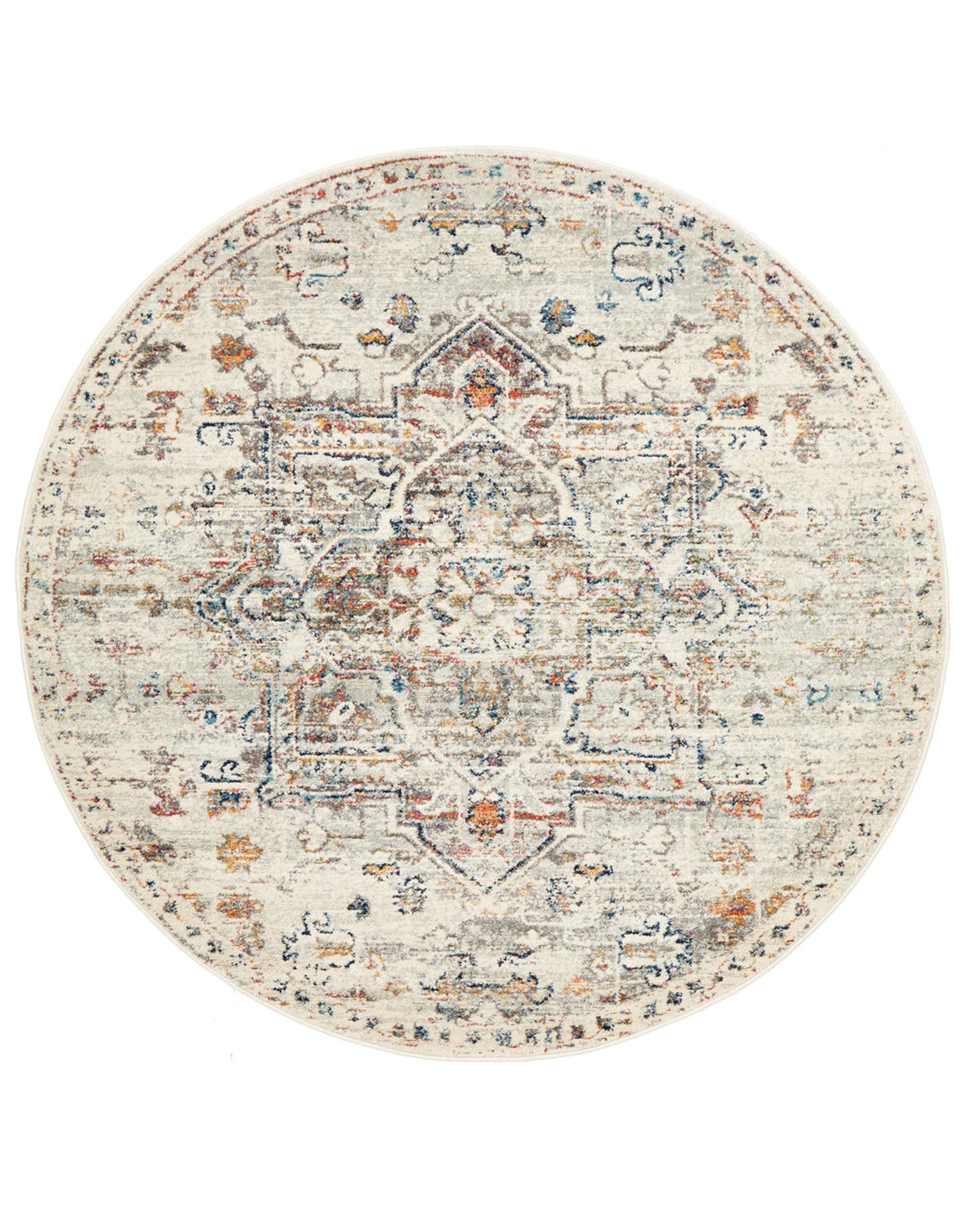 Rug Culture Rugs Century 911 Silver Round Rug