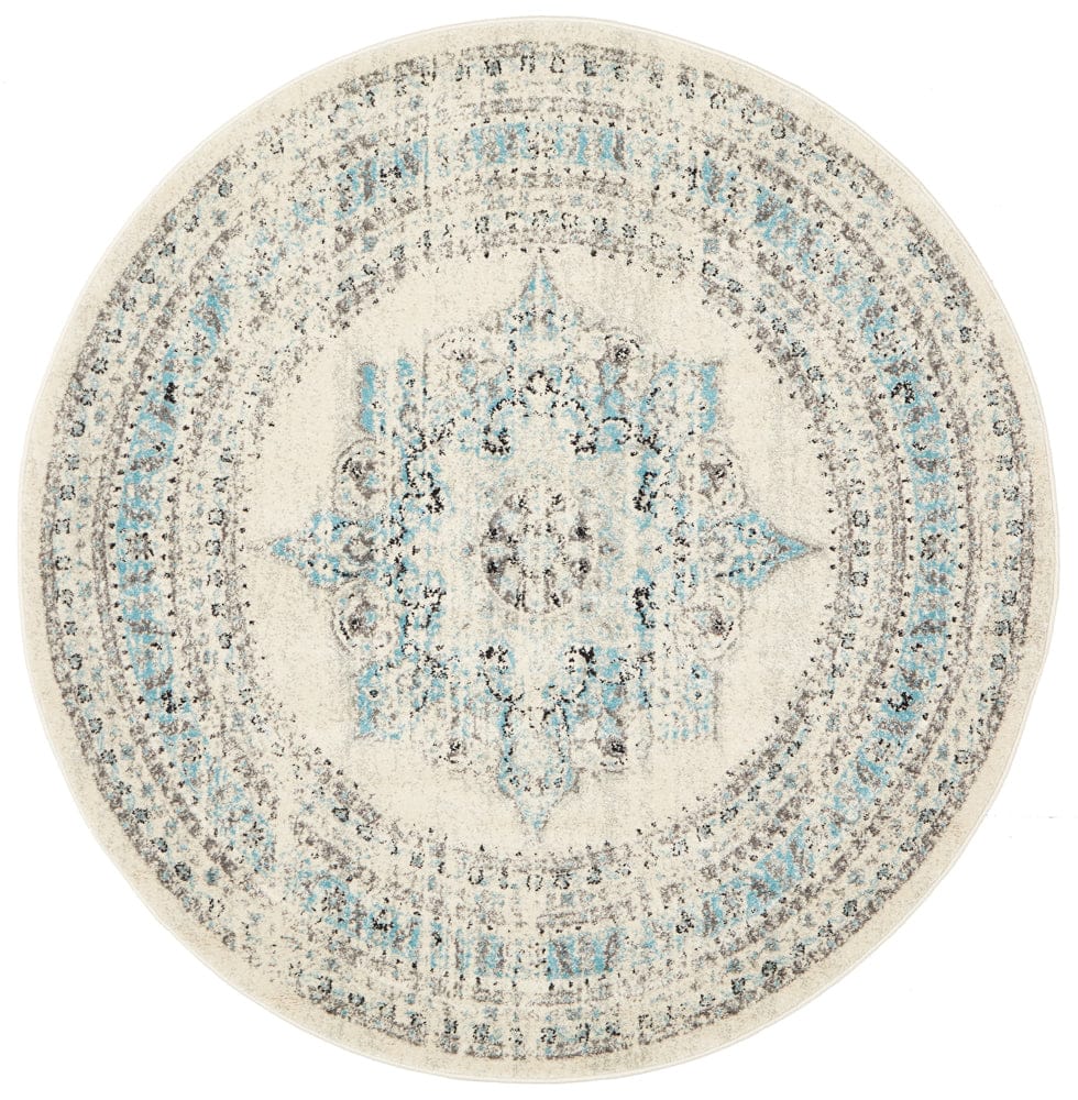 Rug Culture Rugs Century 922 White Round Rug