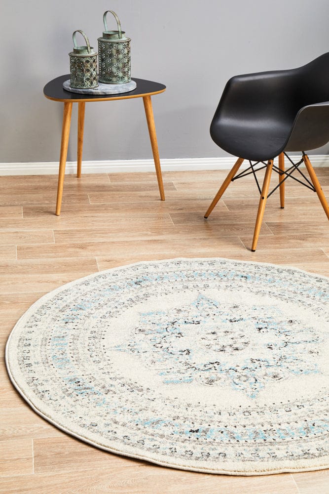 Rug Culture Rugs Century 922 White Round Rug