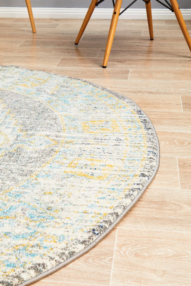 Rug Culture Rugs Century 944 Grey Round Rug