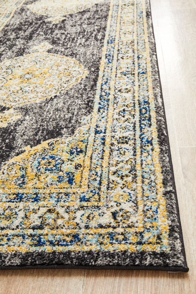 Rug Culture Rugs Century 955 Charcoal Runner Rug
