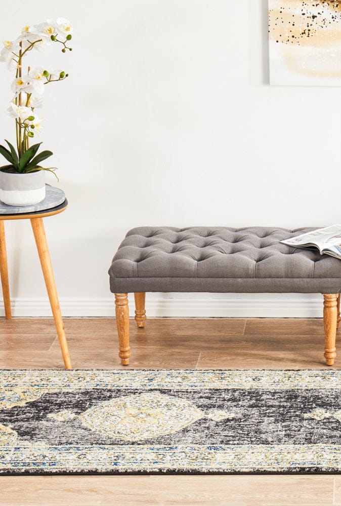 Rug Culture Rugs Century 955 Charcoal Runner Rug