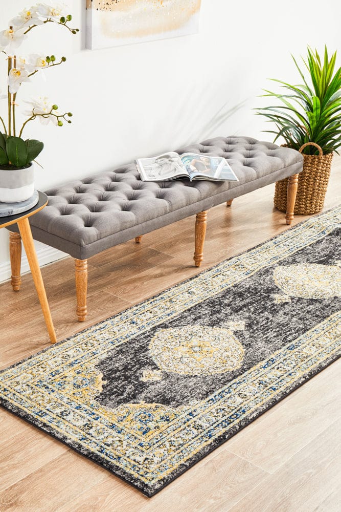 Rug Culture Rugs Century 955 Charcoal Runner Rug