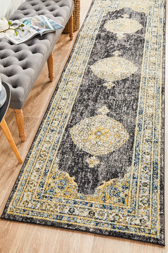 Rug Culture Rugs Century 955 Charcoal Runner Rug