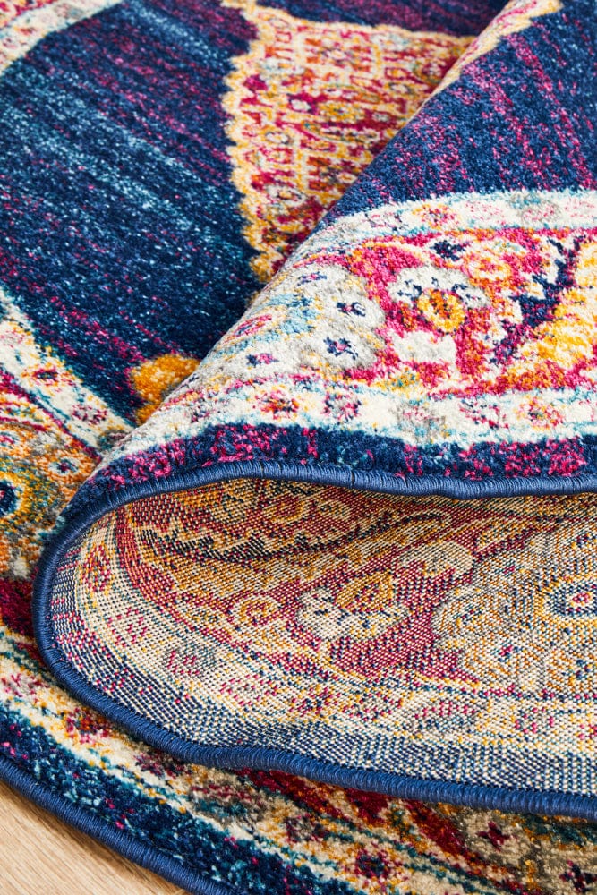 Rug Culture Rugs Century 966 Royal Blue Round Rug