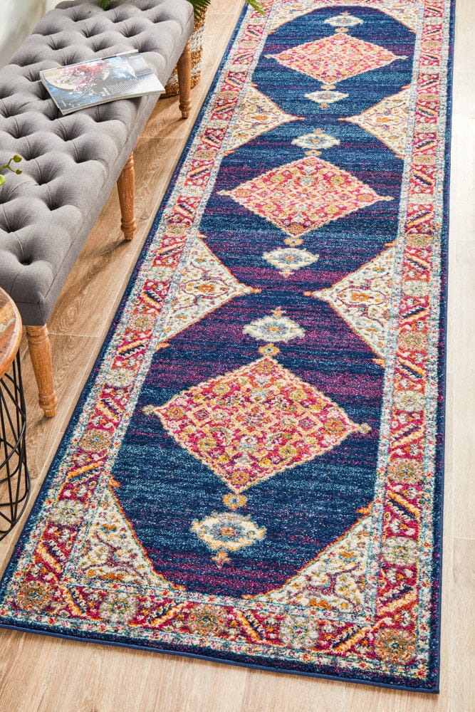 Rug Culture Rugs Century 966 Royal Blue Runner Rug
