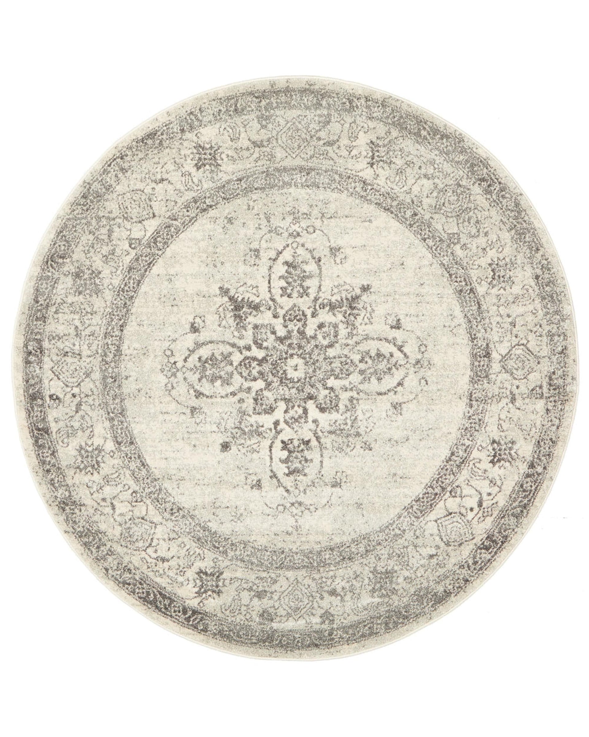 Rug Culture Rugs Century 977 Silver Round Rug