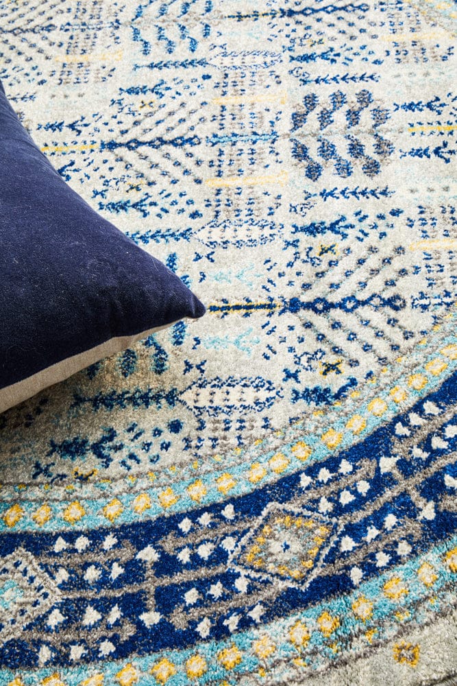 Rug Culture Rugs Century 988 Blue Round Rug