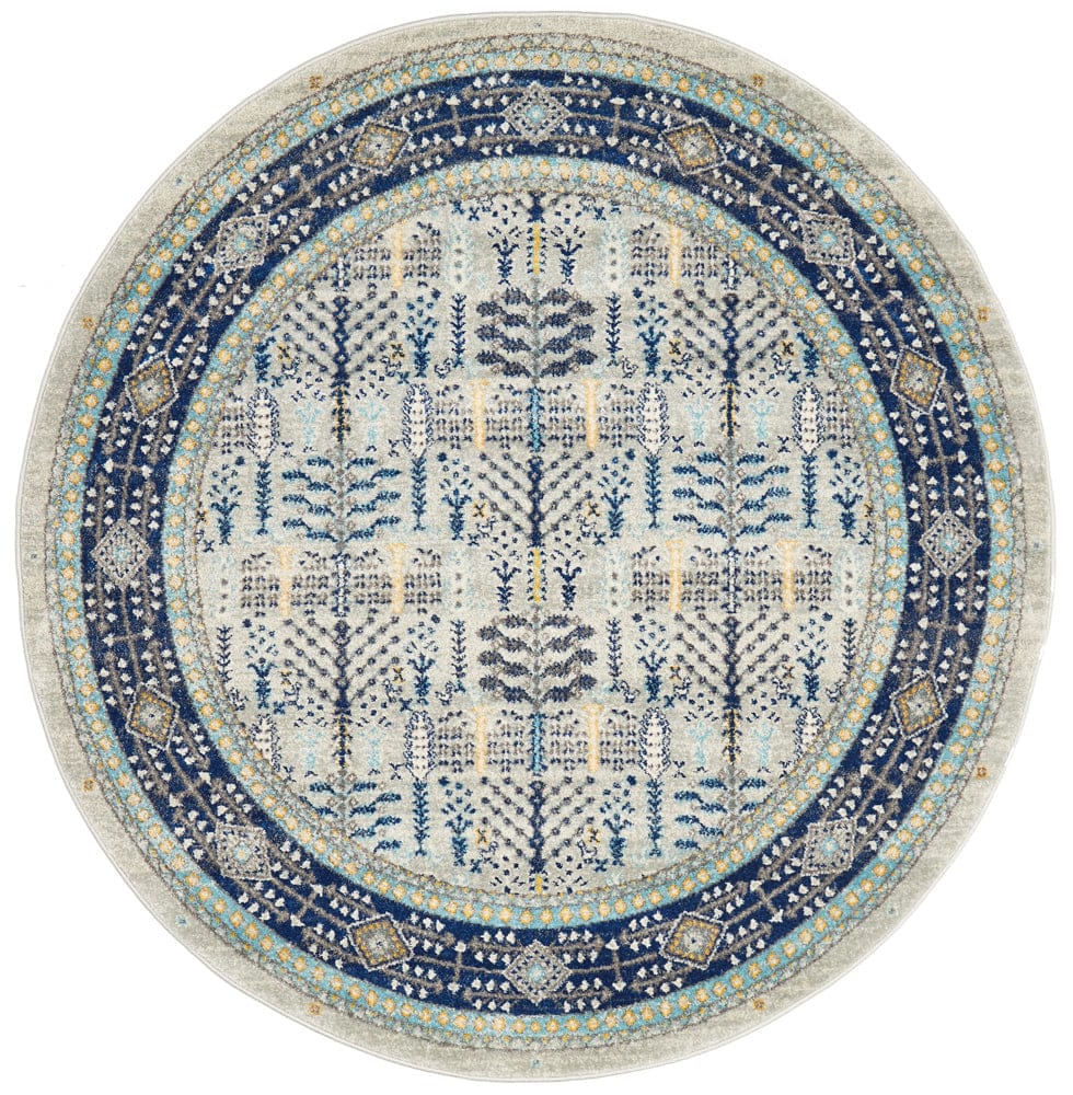 Rug Culture Rugs Century 988 Blue Round Rug