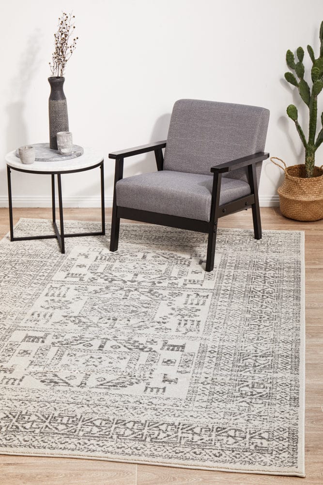 RUG CULTURE Rugs Chrome Addison Silver Rug
