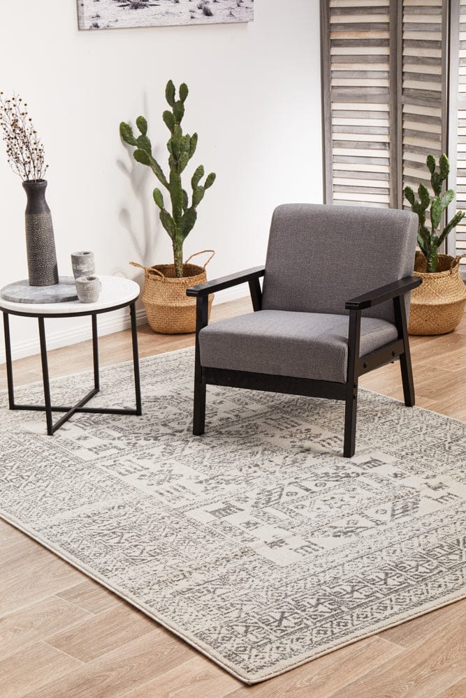RUG CULTURE Rugs Chrome Addison Silver Rug