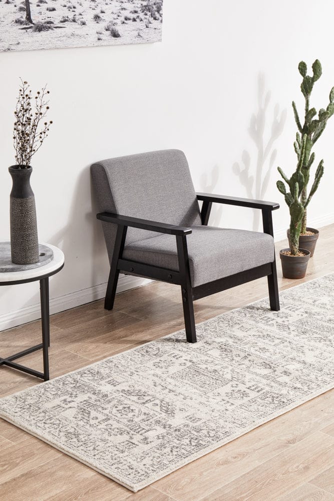 RUG CULTURE Rugs Chrome Addison Silver Runner Rug