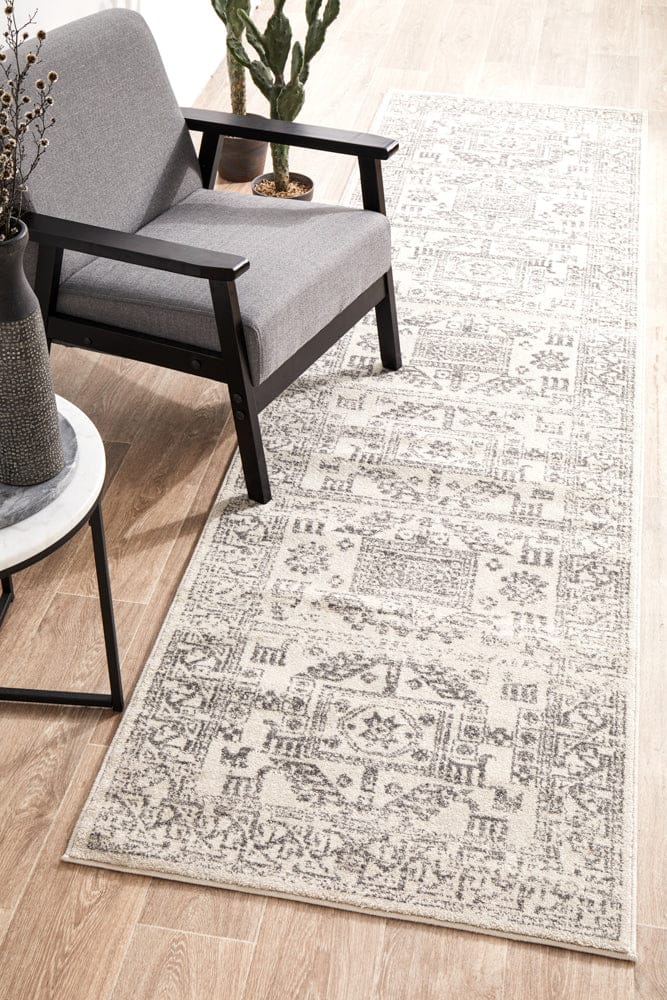 RUG CULTURE Rugs Chrome Addison Silver Runner Rug