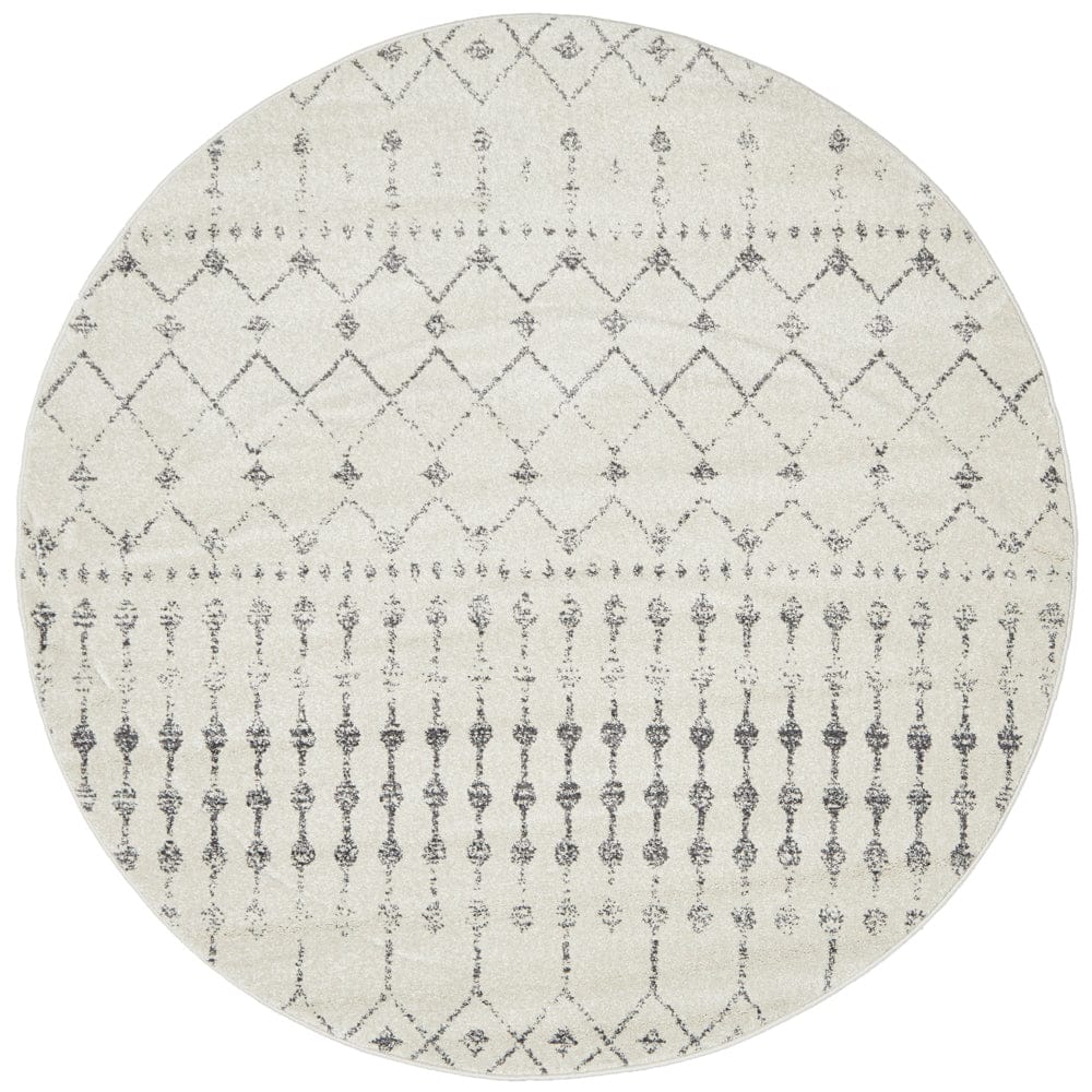 RUG CULTURE Rugs Chrome Elsa Silver Round Rug