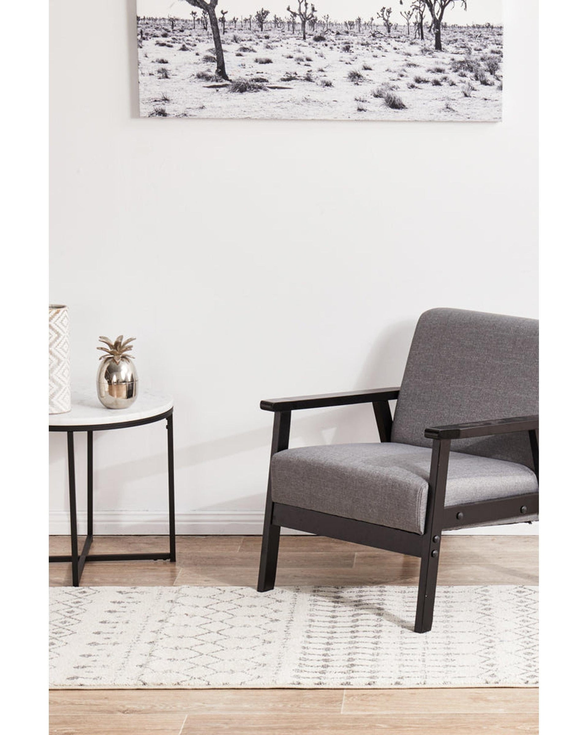 RUG CULTURE Rugs Chrome Elsa Silver Runner Rug