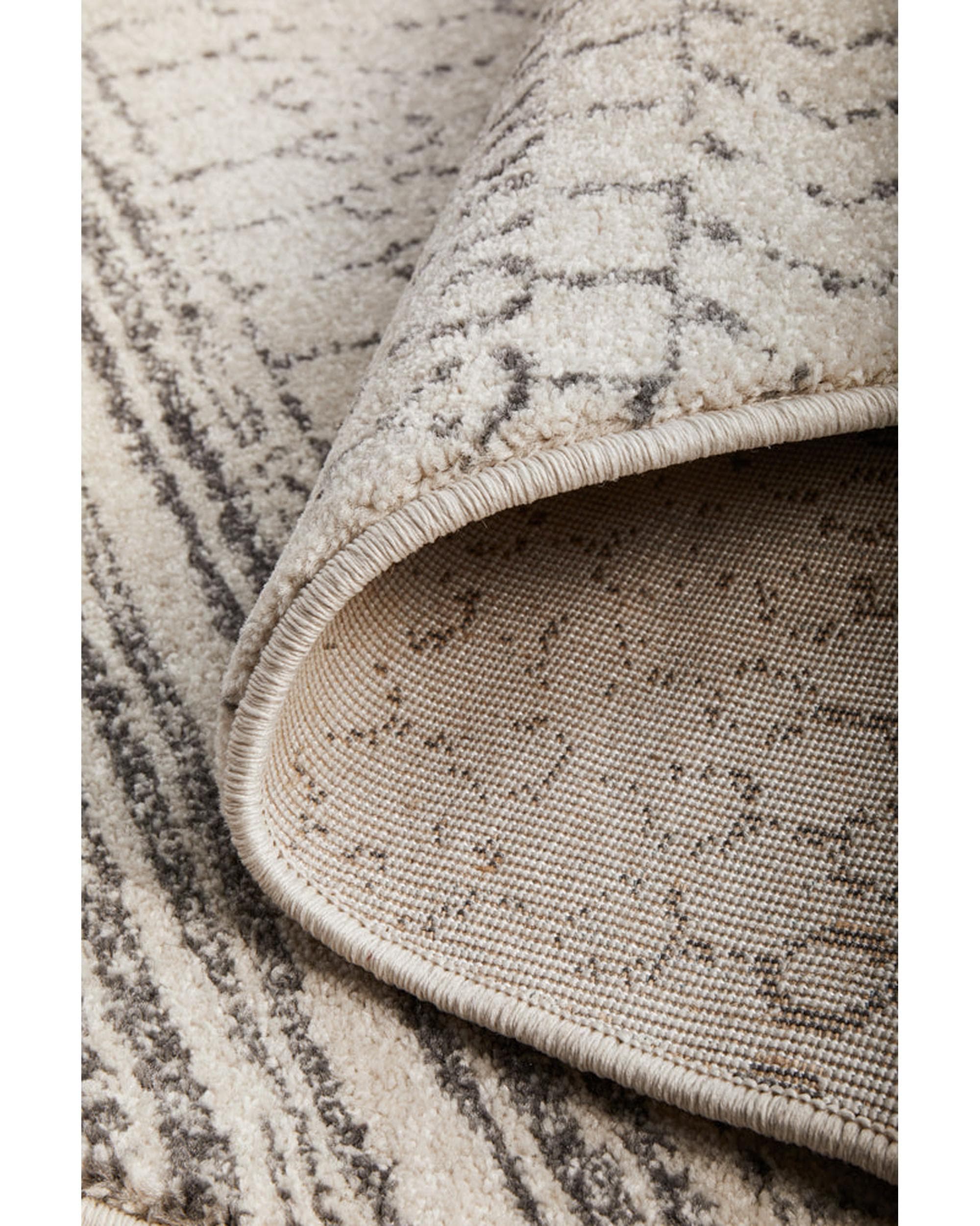 RUG CULTURE Rugs Chrome Harper Silver Round Rug