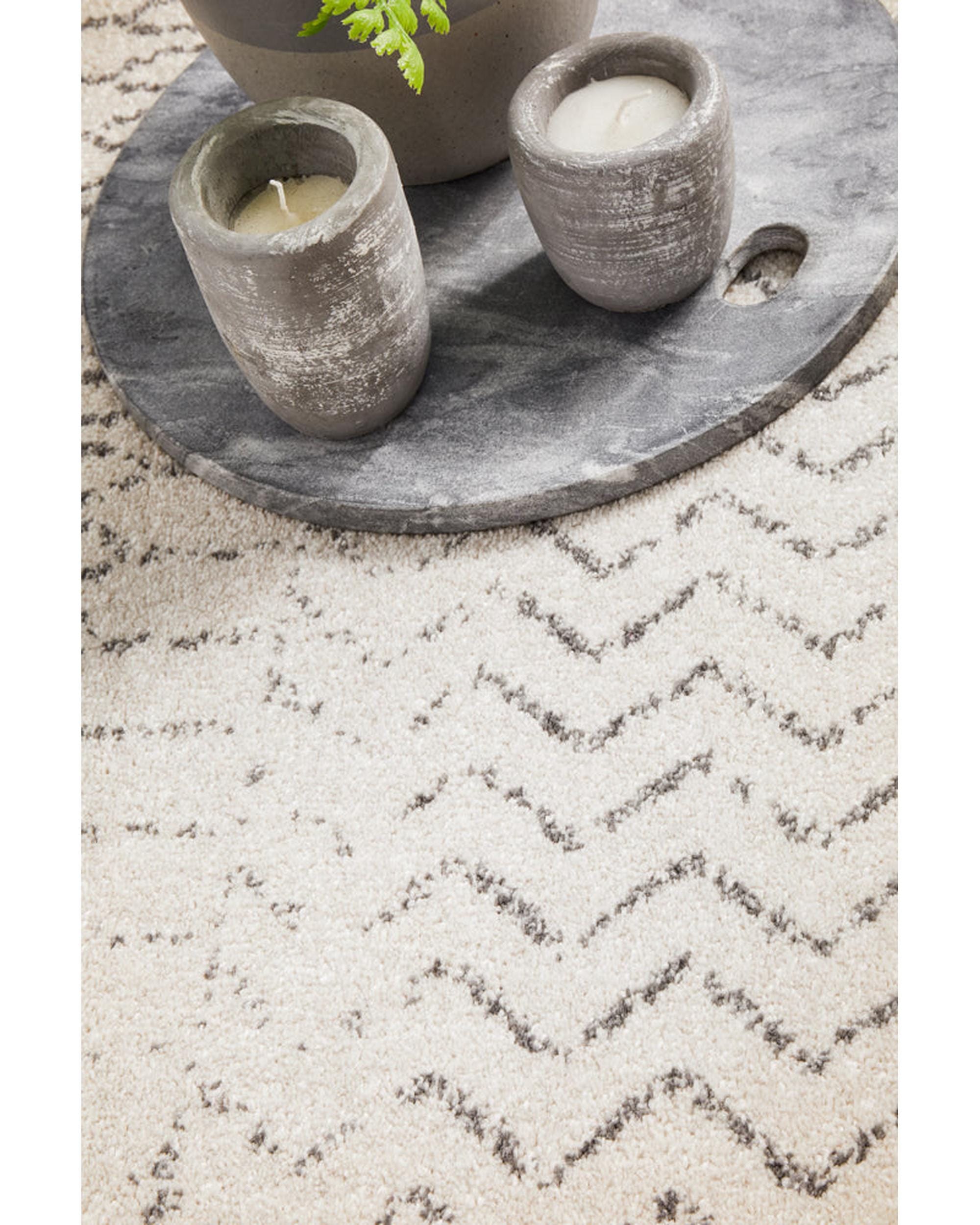 RUG CULTURE Rugs Chrome Harper Silver Rug
