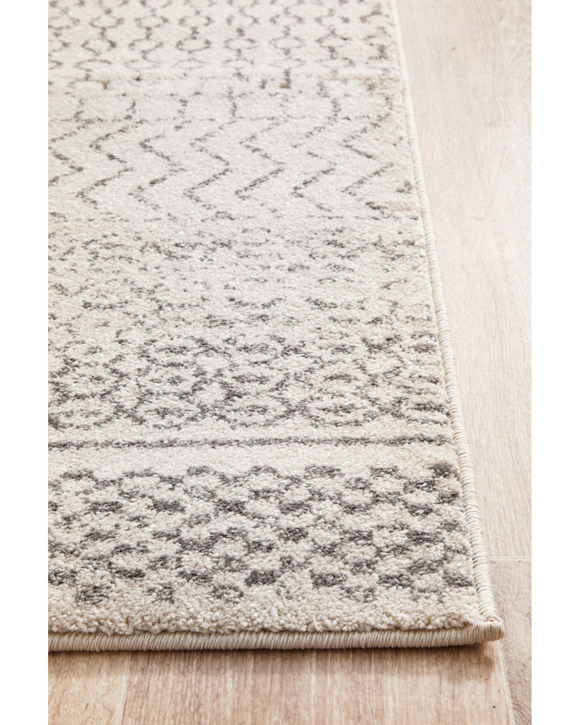 RUG CULTURE Rugs Chrome Harper Silver Runner Rug