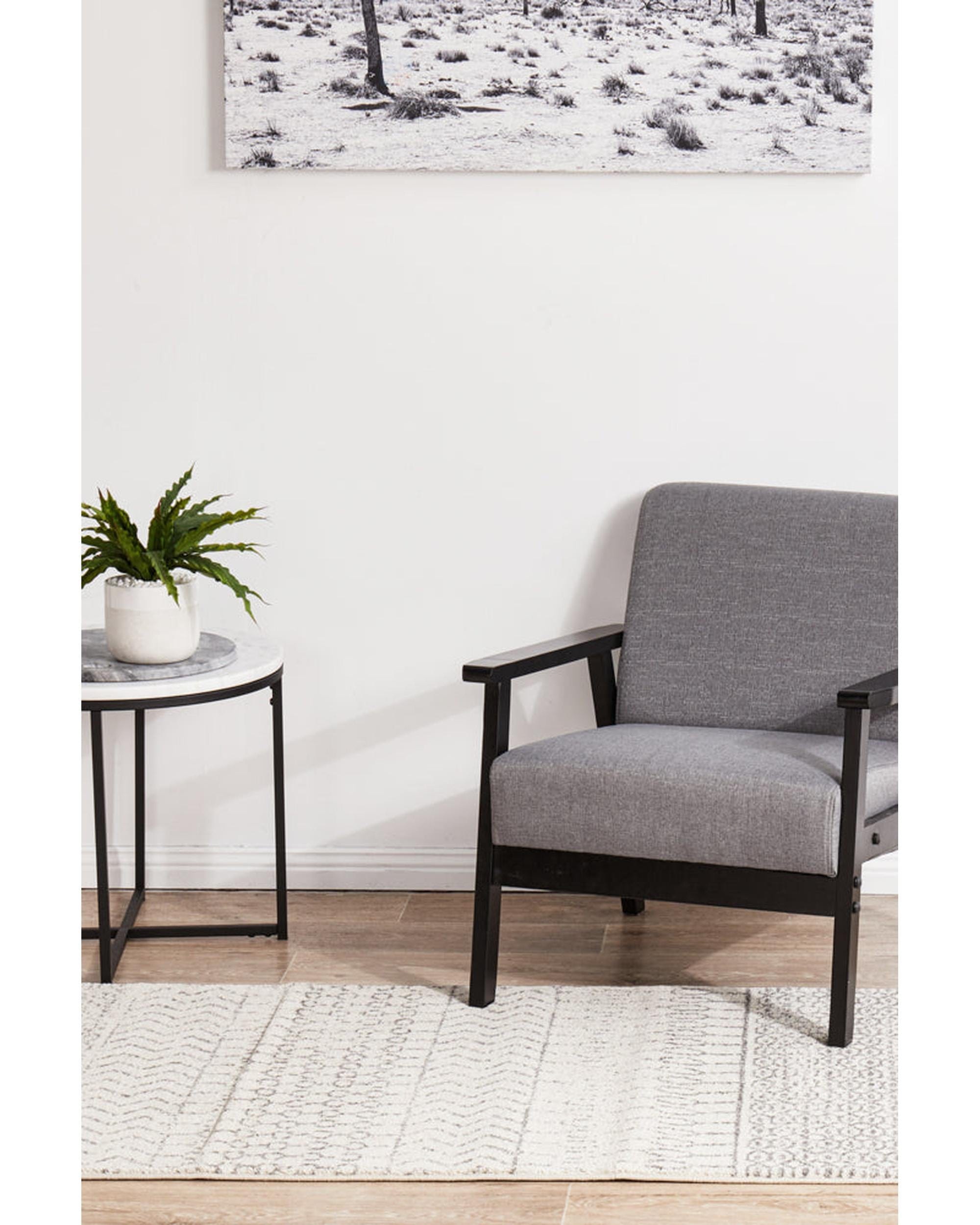 RUG CULTURE Rugs Chrome Harper Silver Runner Rug