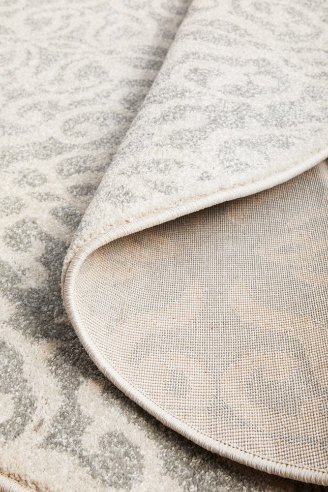 RUG CULTURE Rugs Chrome Lydia Silver Round Rug
