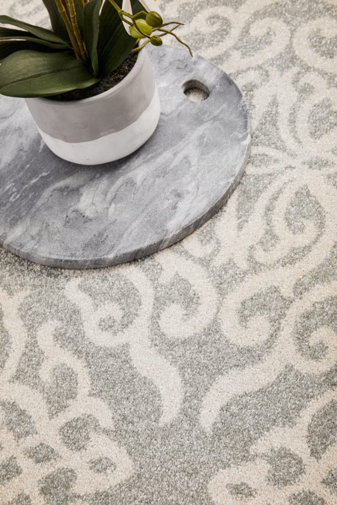 RUG CULTURE Rugs Chrome Lydia Silver Rug