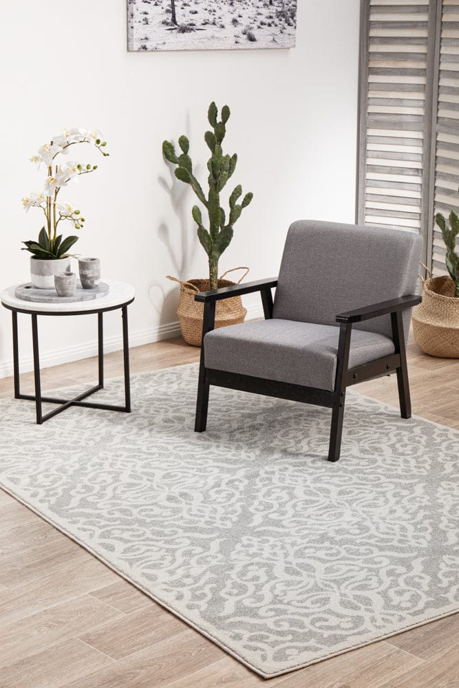 RUG CULTURE Rugs Chrome Lydia Silver Rug