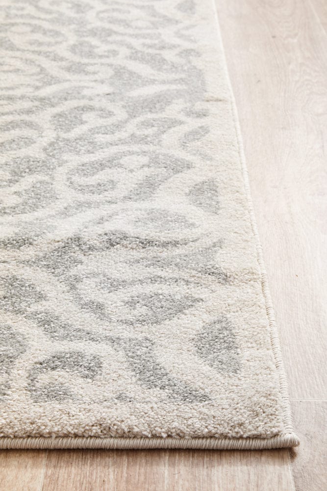 RUG CULTURE Rugs Chrome Lydia Silver Runner Rug
