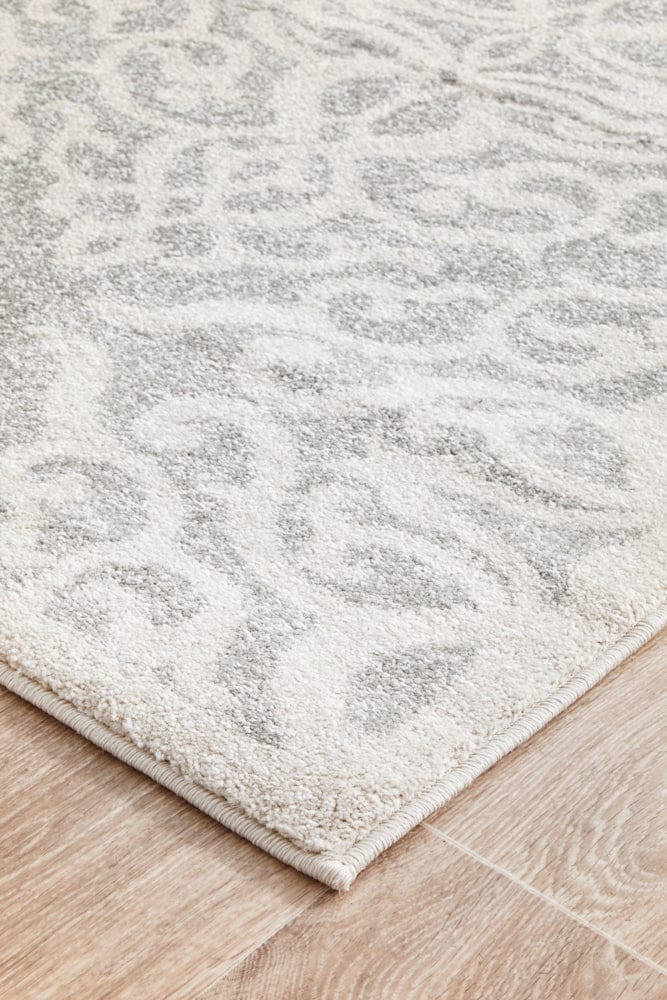 RUG CULTURE Rugs Chrome Lydia Silver Runner Rug