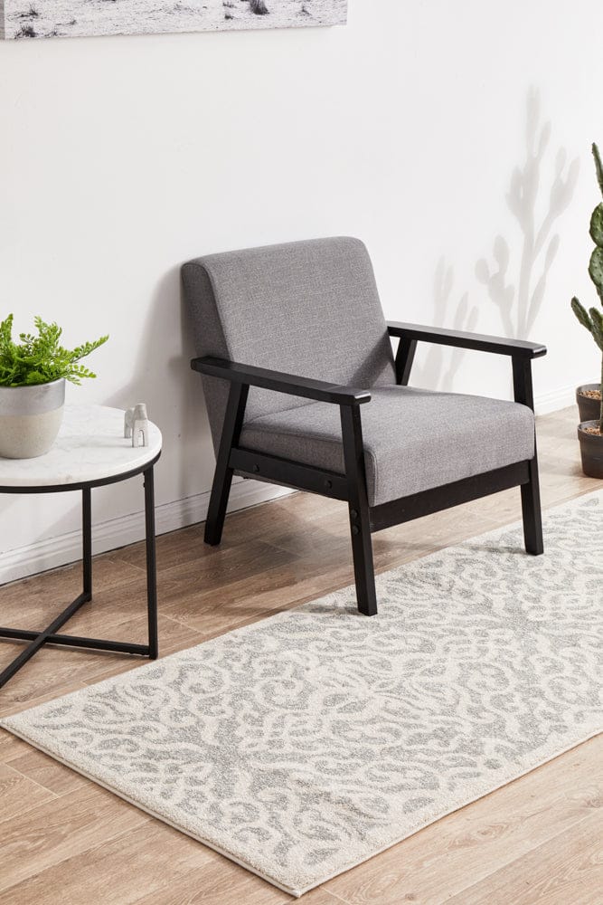 RUG CULTURE Rugs Chrome Lydia Silver Runner Rug
