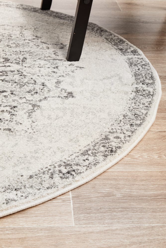 RUG CULTURE Rugs Chrome Rita Silver Round Rug