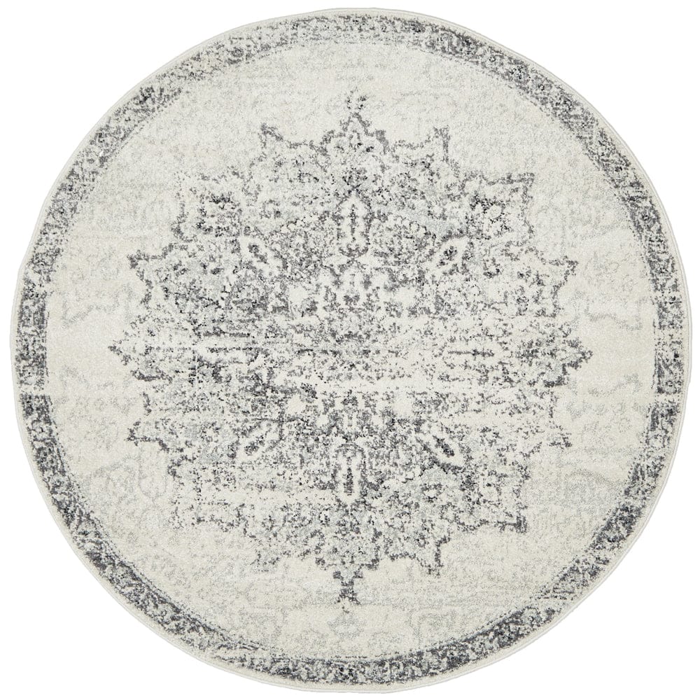 RUG CULTURE Rugs Chrome Rita Silver Round Rug