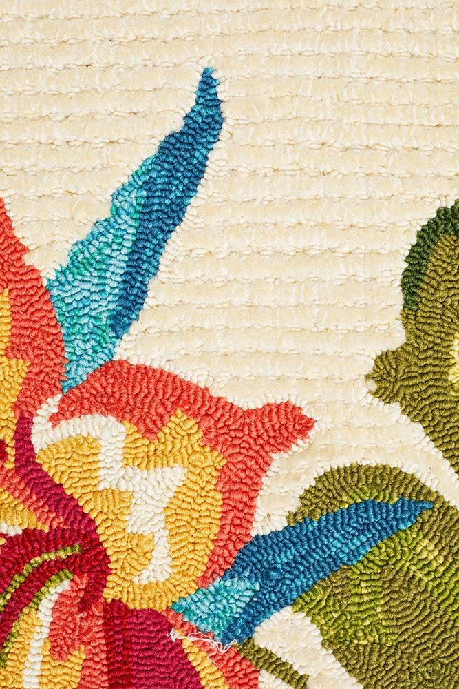 Rug Culture Rugs Copacabana Anna Floral Indoor Outdoor Rug Cream