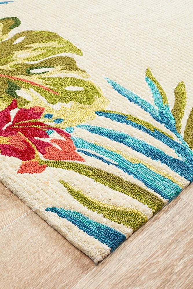Rug Culture Rugs Copacabana Anna Floral Indoor Outdoor Rug Cream