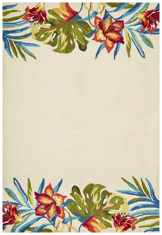 Rug Culture Rugs Copacabana Anna Floral Indoor Outdoor Rug Cream