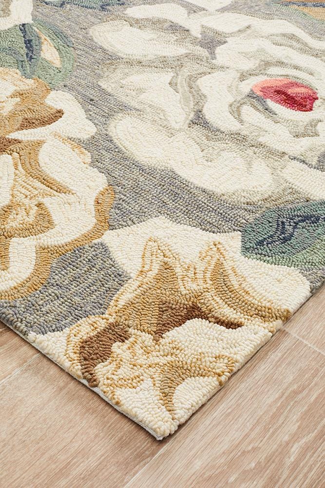 Rug Culture Rugs Copacabana Gorgeous Peony Grey Indoor Outdoor Rug