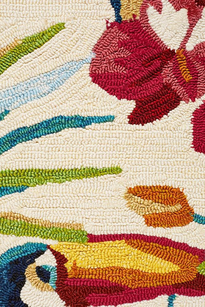 Rug Culture Rugs Copacabana Toucan Tropical Indoor Outdoor Rug Cream