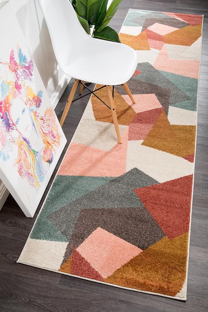 Rug Culture Rugs Dimensions Divinity Fragments Teal Modern Runner Rug