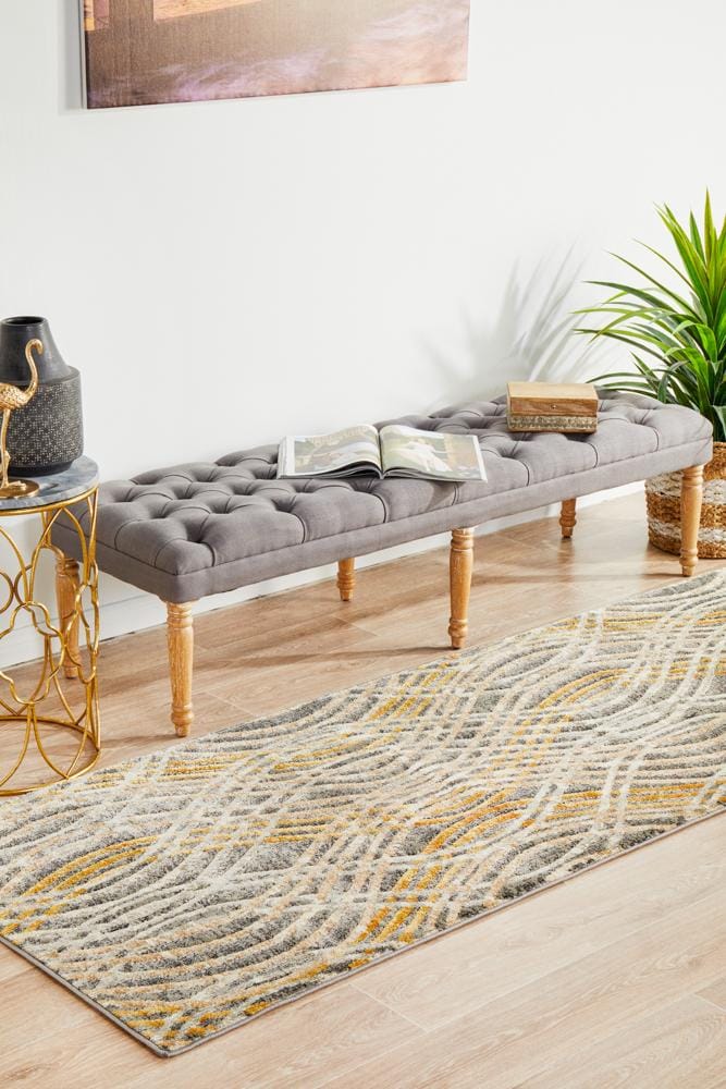 Rug Culture Rugs Dreamscape Flurry Modern Charcoal Runner Rug