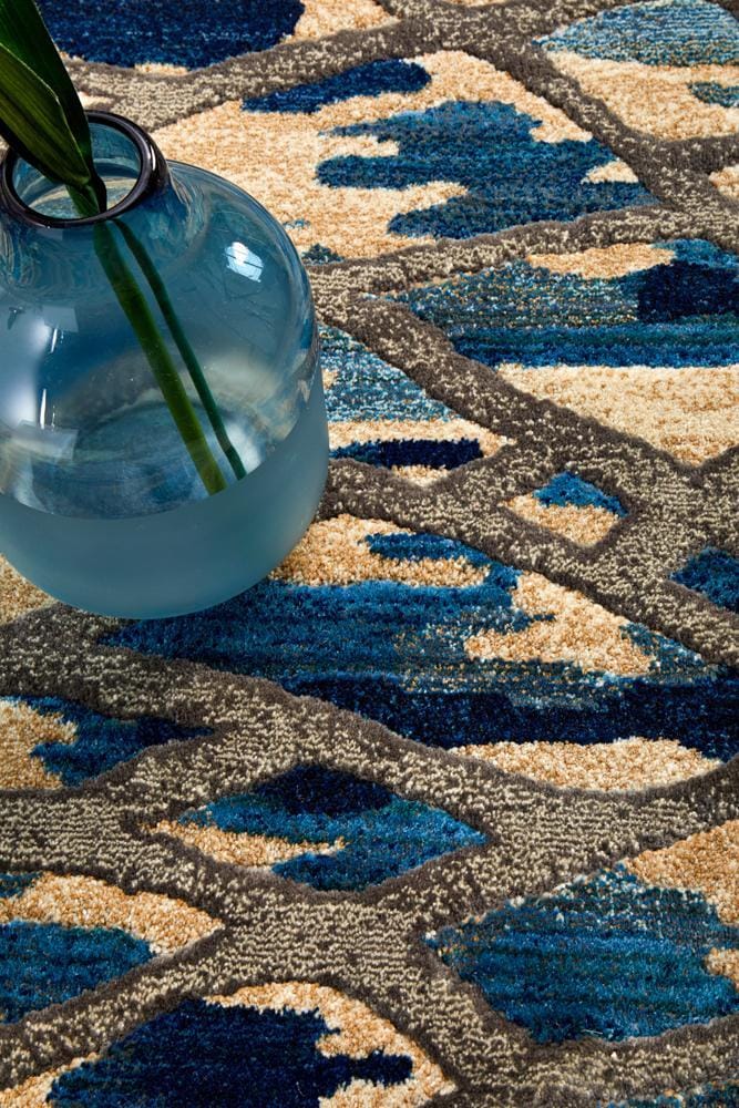 Rug Culture Rugs Dreamscape Ropes Modern Blue Rug