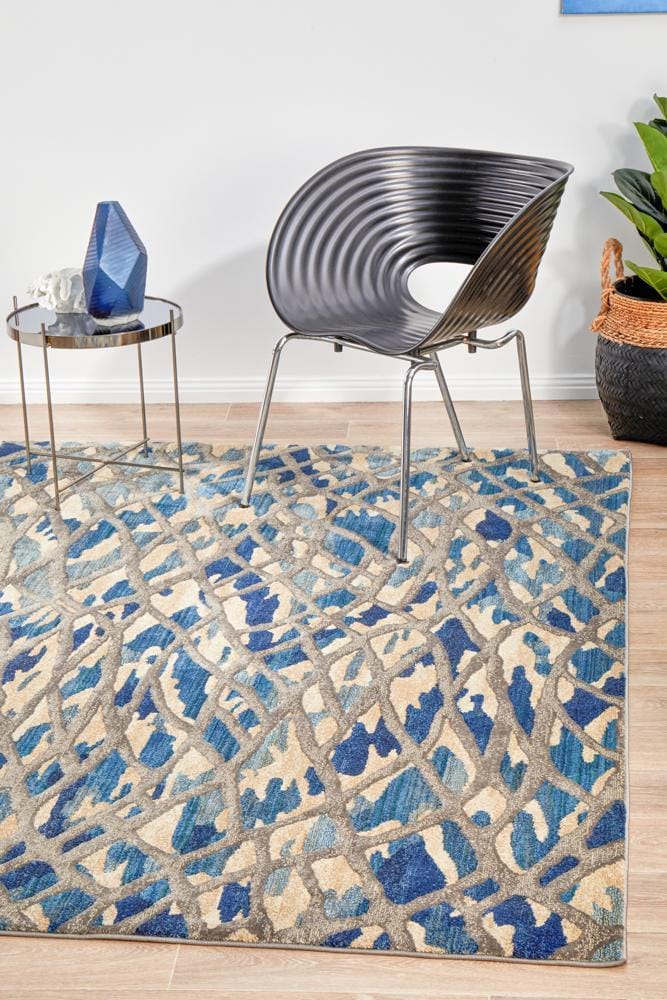 Rug Culture Rugs Dreamscape Ropes Modern Blue Rug